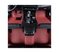 Tapis Sol Tapis Sol Voiture en Cuir Luxe Imperméables Toutes Saisons Couverture Complète 3D pour Mitsubishi pour Outlander 2005 2006 2007 Tapis sur(Style 1 Wine Red)