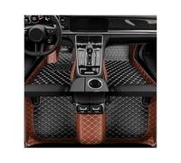 Tapis Sol Tapis Sol Voiture en Cuir Luxe Imperméables Toutes Saisons Couverture Complète 3D pour Mitsubishi pour Outlander 2005 2006 2007 Carmats Tapis(Style 2 Browr Black)