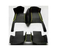 Tapis Sol Tapis Sol Voiture en Cuir Luxe Imperméables Toutes Saisons Couverture Complète 3D pour Mitsubishi pour Outlander 2005 2006 2007 Carmats Tapis(Style 4 Black White)