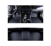 Tapis Sol Voiture en Cuir Luxe Imperméables Toutes Saisons Couverture Complète 3D pour Mitsubishi pour Outlander 2005 2006 2007 Carmats Tapis(Style 1 Black Blue)