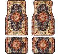 Tapis Sol Voiture Tapis Sol Voiture, Accessoires Automobiles, Décoration, Pied Avant Et Arrière Antidérapants, Ensembles 4 Pièces avec Support Caoutchouc(35)