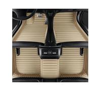 Tapis Sol Voiture Tapis Sol Voiture en Cuir Luxe Imperméables Toutes Saisons Couverture Complète 3D pour Mitsubishi pour Outlander 2005 2006 2007 Tapis sur(Style 3 Beige)