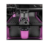 Tapis Sol Voiture Tapis Sol Voiture en Cuir Luxe Imperméables Toutes Saisons Couverture Complète 3D pour Mitsubishi pour Outlander 2005 2006 2007(Style 2 Purple Black)