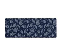 Tapis Souris 30X60 Bleu Rétro Tapis Bureau Gaming Gamer avec Base Antidérapante Caoutchouc,Mouse Pad Imperméable,Texturé Résistant à l'usure Lavable pour Bureau, Études,Gaming