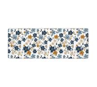 Tapis Souris 30X60 Fleur Bleue Jaune Tapis Bureau Gaming Gamer avec Base Antidérapante Caoutchouc,Mouse Pad Imperméable,Texturé Résistant à l'usure Lavable pour Bureau, Études,Gaming