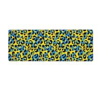 Tapis Souris 30X60 Jaune Bleu Tapis Bureau Gaming Gamer avec Base Antidérapante Caoutchouc,Mouse Pad Imperméable,Texturé Résistant à l'usure Lavable pour Bureau, Études,Gaming