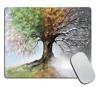 Tapis Souris Arbre Aquarelle Arbre des Quatre Saisons Tapis de Souris