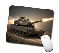 Tapis Souris Arme Principale De Tir du Véhicule M1 Abrams Étanche Tapis De Souris Résistant Mouse Pad pour Maison Accessoires Travail 10X12In