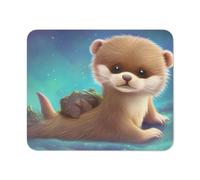 Tapis Souris, Banque Castor Mouse Pad Doux Mousepad Stable Gamer Mouse Pad pour Ordinateur Bureau 25X30Cm