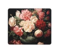Tapis Souris Bol Décoré De Pivoines Et De Roses Confort Tapis De Bureau Portable Mousepad De Bureau pour Ordinateur Accessoires Gaming 10X12In