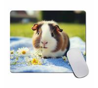 Tapis Souris Cochon d'Inde Drôle Et Mignon Qui Mange 25X30Cm Douce Tapis De Souris De Jeu Durable Mouse Pad pour Ordinateur Pc