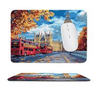 Tapis Souris de Jeu, Petit Tapis de Souris Gaming 18 x 22 cm épaisseur 3MM, Mouse Pad D'ordinateur Antidérapant et étanche avec Bords Bureau pour Jeux/Bureau/Maison (Big Ben à Londres) fr-644
