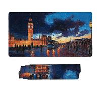 Tapis Souris de Jeu, XXL Grand Tapis de Souris Gaming 1200 x 600 mm épaisseur 3MM, Mouse Pad D'ordinateur Antidérapant et étanche avec Bords Bureau pour Jeux/Bureau - (Big Ben à Londres) c-576