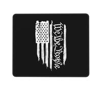 Tapis Souris Drapeau Américain Nous Le Peuple Constitution Résistant Tapis De Souris Gaming Antidérapante Mousepad De Bureau pour Clavier Gaming Accessoires 10X12In