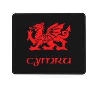 Tapis Souris Drapeau De Jardin du Dragon Gallois Antidérapante Tapis De Souris Gaming Résistant Base De Table pour Clavier Travail Accessoires 10X12In