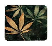 Tapis Souris Feuilles De Chanvre 25X30Cm Douce Tapis De Souris De Jeu Durable Mouse Pad pour Bureau Ordinateur