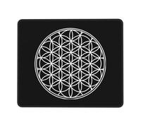 Tapis Souris Fleur De Vie Géométrie Sacrée Étanche Tapis De Bureau Portable Mousepad De Bureau pour Travail Ordinateur Gaming 10X12In