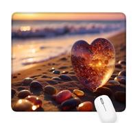 Tapis Souris Gaming Amour,Pierre Petit Tapis Souris 300x250x3mm,Petit Mouse Pad à Bords Cousus,avec sous Main Bureau Étanche Antidérapante,Accessoire Bureau,pour Maison/Travail/Gamer,Cadeaux D-585