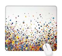 Tapis Souris Gaming Blanc,Fleur Petit Tapis Souris 360x300x3mm,Petit Mouse Pad à Bords Cousus,avec sous Main Bureau Étanche Antidérapante,Accessoire Bureau,pour Maison/Travail/Gamer,Cadeaux D-958