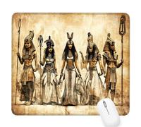 Tapis Souris Gaming Egypte, Pharaon Petit Tapis Souris 320x260x3mm, Petit Mouse Pad à Bords Cousus, avec sous Main Bureau Étanche Antidérapante, Accessoire Bureau, pour Maison/Travail/Gamer D-962