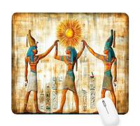 Tapis Souris Gaming Egypte, Pharaon Petit Tapis Souris 420x350x3mm, Petit Mouse Pad à Bords Cousus, avec sous Main Bureau Étanche Antidérapante, Accessoire Bureau, pour Maison/Travail/Gamer D-404