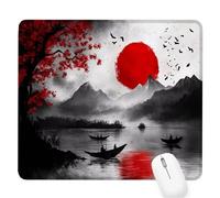 Tapis Souris Gaming Gris,Paysage Petit Tapis Souris 300x250x3mm,Petit Mouse Pad à Bords Cousus,avec sous Main Bureau Étanche Antidérapante,Accessoire Bureau,pour Maison/Travail/Gamer,Cadeaux D-971