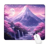 Tapis Souris Gaming Montagne enneigée, Arbre Petit Tapis Souris 300x250x3mm, Petit Mouse Pad à Bords Cousus, avec sous Main Bureau Étanche Antidérapante, Accessoire Bureau, pour Gamer Cadeaux D-655