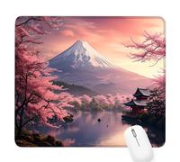 Tapis Souris Gaming Montagne enneigée,lac Petit Tapis Souris 360x300x3mm,Petit Mouse Pad à Bords Cousus,avec sous Main Bureau Étanche Antidérapante,Accessoire Bureau,pour Maison/Travail/Gamer D-482
