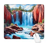 Tapis Souris Gaming Paysage, Automne Petit Tapis Souris 240x200x3mm, Petit Mouse Pad à Bords Cousus, avec sous Main Bureau Étanche Antidérapante, Accessoire Bureau, pour Maison/Travail/Gamer D-494