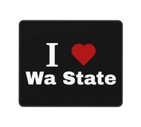 Tapis Souris J'aime L'État De Washington Résistant Tapis De Bureau Antidérapante Mousepad De Bureau pour Pc Gamer Travail 10X12In