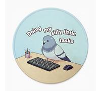 Tapis Souris Je Fais Mes Petites Tâches Idiotes, Colombe Mouse Pad | 20Cm Mouse Pad Portable Base En Caoutchouc Tapis De Souris De Jeu Pour Maison Pc Études