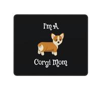 Tapis Souris Je suis Une Maman De Corgi Résistant Tapis De Souris Portable Mouse Pad pour Maison Pc Clavier 10X12In