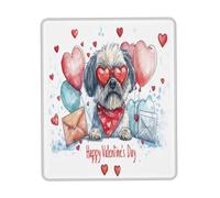 Tapis Souris, Joyeux Anniversaire À Mon Chiot Lhassa Apso Tapis De Souris Confort Souris De Gaming Antidérapante Mousepad pour Souris Joueurs Professionnels 25X30Cm
