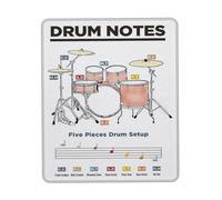 Tapis Souris Notation du Tambour pour Débutants, Théorie Musicale De Base, Musique pour Petits 25X30Cm Antidérapante Tapis De Souris De Jeu Durable Tapis pour Ordinateur Gamer