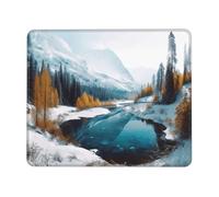 Tapis Souris Paysage De Montagne Enneigé en Hiver 25X30Cm Base en Caoutchouc Tapis De Souris Gaming Douce Mouse Pad pour Ordinateur Études