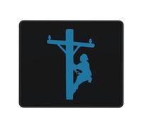 Tapis Souris Statue De L'Électricien sur Un Poteau Résistant Tapis De Souris Gaming Lavable Mouse Pad pour Pc Ordinateur Travail 10X12In