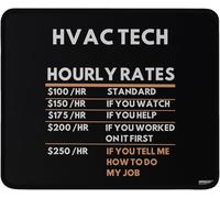 Tapis Souris Tarifs Horaires des Techniciens en CVC Moderne Tapis De Bureau Confort Mouse Pad pour Clavier Gaming Accessoires 10X12In