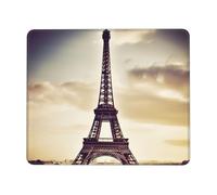 Tapis Souris Tour Eiffel I Love Paris Antidérapante Tapis De Bureau Lavable Base De Table pour Travail Maison Ordinateur 10X12In