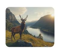 Tapis Souris Un Cerf Se Dresse Au-Dessus De La Rivière 25X30Cm Durable Tapis De Souris Gaming Douce Tapis pour Jeux Pc