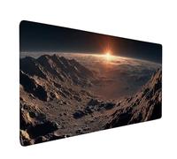 Tapis Souris XXL 120 x 60 cm, Tapis de Souris PlanèTe sous Main Bureau Noir Mouse Pad avec 3MM Bords Cousus, Imperméable Base en Caoutchouc Antidérapant Surface Accessoire Bureau, Gaming -bby2509XI