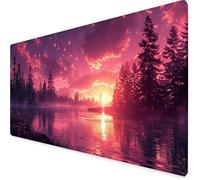 Tapis Souris XXL 1200 x 600mm, Tapis de Souris Rose Sous Main Bureau Coucher De Soleil Mouse Pad avec 3MM Bords Cousus, Imperméable Base en Caoutchouc Antidérapant Surface Accessoire Bureau -yym2509PV