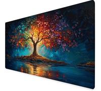Tapis Souris XXL 70x30cm, Tapis de Souris Couleur sous Main Bureau Arbre Mouse Pad avec 3MM Bords Cousus, Imperméable Base en Caoutchouc Antidérapant Surface Accessoire Bureau pour Gaming -yym2509DG