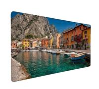 Tapis Souris XXL 90 x 40 cm, Tapis de Souris Ville sous Main Bureau Jaune Mouse Pad avec 3MM Bords Cousus, Imperméable Base en Caoutchouc Antidérapant Surface Accessoire Bureau pour Gaming -bby2509PV