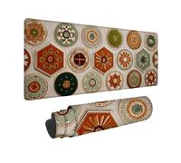 Tapis Souris XXL 900 x 400 mm, Tapis de Souris Couleur Orange sous Main Bureau RêVe Mouse Pad avec Bords Cousus, Imperméable Base en Caoutchouc Antidérapant Surface Accessoire Bureau -hjw2601XB