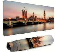 Tapis Souris XXL Gaming 1200x600x3mm,Londres Précision Compatible Toutes Souris, Antidérapant Matériau Caoutchouc Bordure Couture Tapis de Bureau Résistante à l'usure Tower Bridge Femme Homme xg-509