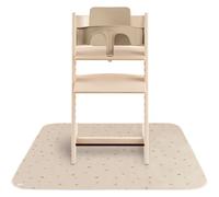 Mushie Tapis sous chaise haute anti-éclaboussures Rainbows 108 x 108 cm imperméable sans BPA