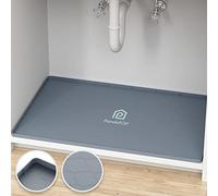 Tapis sous évier, 86,4 x 55,9 cm, Plateau d'armoire de Cuisine en Silicone, imperméable et Flexible, pour Cuisine, Salle de Bain et buanderie
