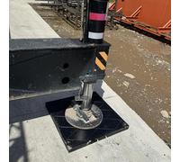 Tapis stabilisateur universel - Plaque d'atterrissage empilable noire haute densité pour cric de grue, dépanneuse, camping-car, pelle rétro - Côté dépanneuse 12x12, 15x15, 20x20, 24x24 pouce