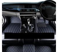 Tapis sur Tapis De Sol Voiture pour A3 8V pour Sportback 2013~2019 en Cuir Luxe Étanche Ensemble Complet Anti Saleté Pad(RHD Black Blue)