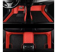 Tapis sur Tapis Voiture pour Toyota pour Yaris 2011 2010 2009 2008 Tapis De Sol Voiture Auto Intérieurs Coussin Pied Talon Pédale Protéger(Red Black Double Layer)